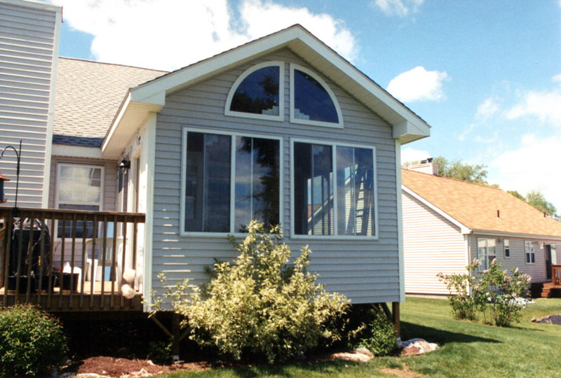Completed sunroom from the outside